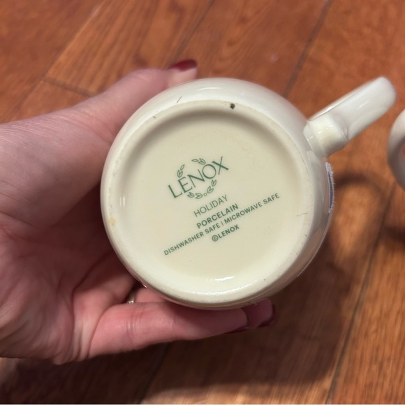 Lenox Festive Mr. and Mrs. Mugs - Red and Green Accents - Picture 5 of 5